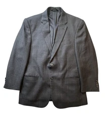 Jos A Bank Blazer Mens 43R Navy Blue Wool Tailored Fit Traveler's Collection