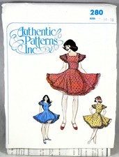 UNCUT Authentic Patterns 280 Square Dance Dress, bust 34-38