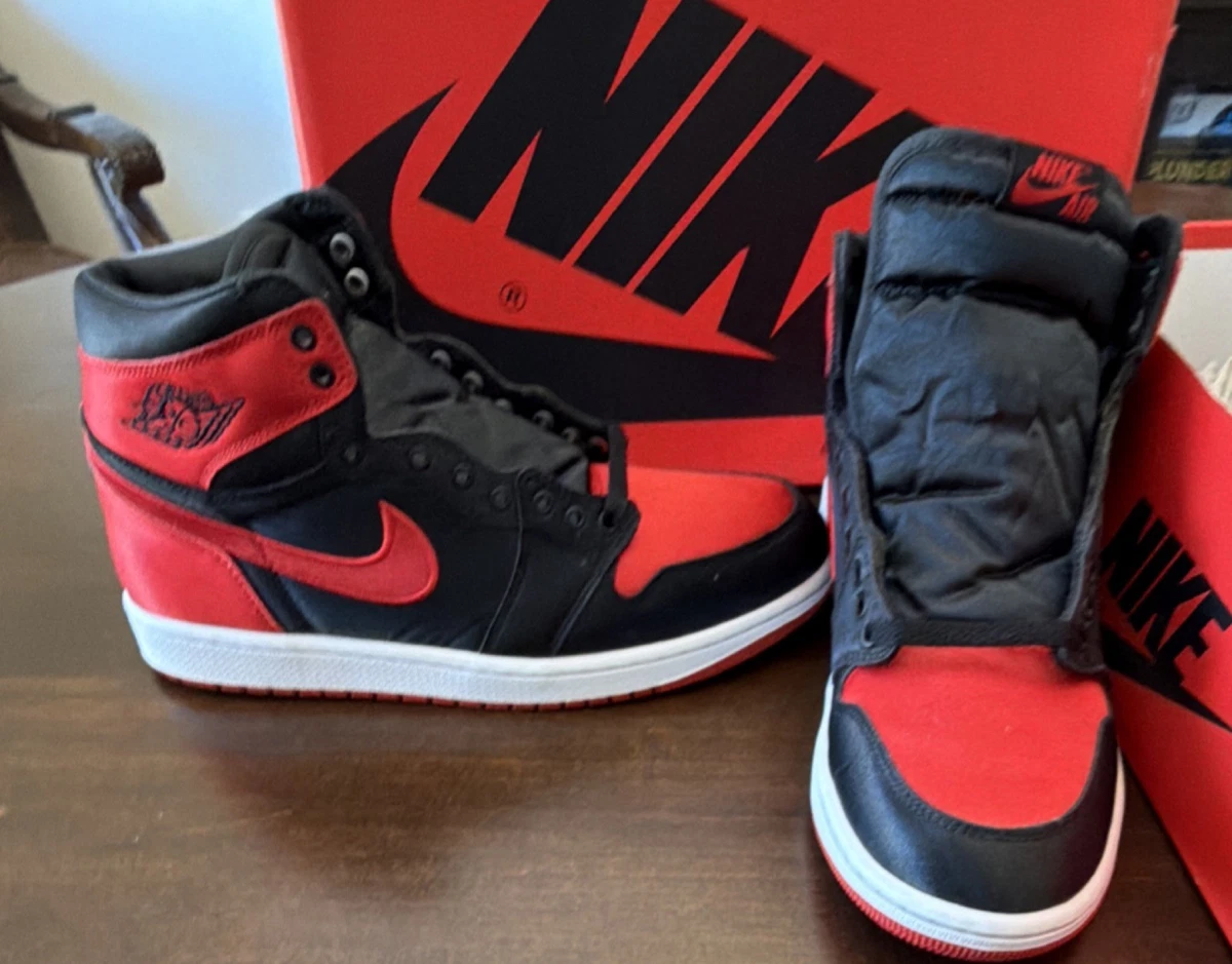Jordan 1 Retro OG High Satin Red W for sale | eBay