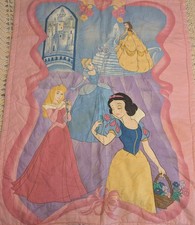 Vintage Disney Princess Handmade Quilted Small Kids Blanket
