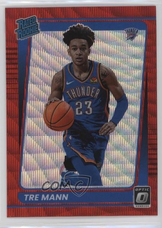 2021-22 Panini Donruss Optic Rated Red Wave Prizm Tre Mann #168 Rookie RC 00kj