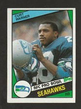 1984 Topps #198 Curt Warner rookie card, Seattle Seahawks All-Pro. rookie card picture