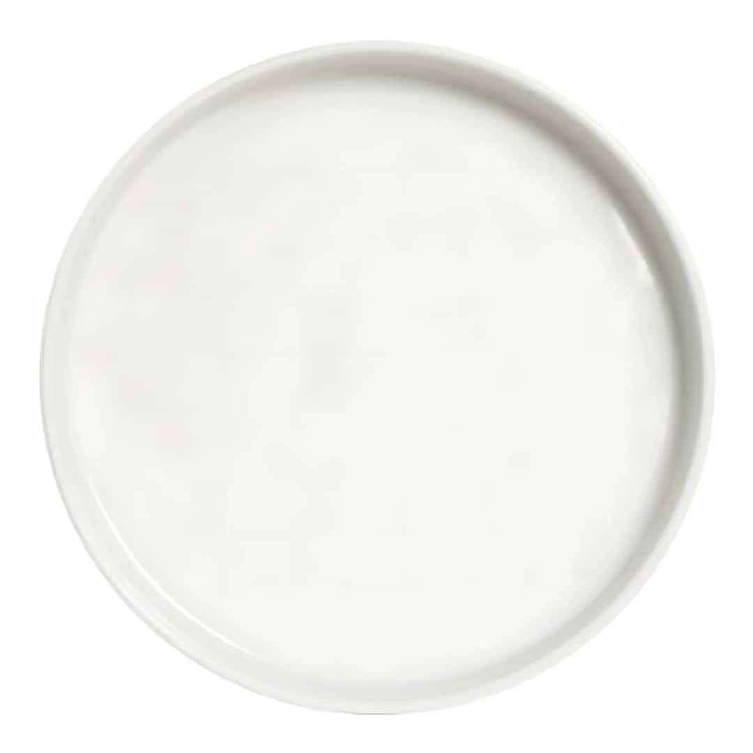 Dinner Plate Oslo White Nordic Round In Porcelain Ø 26 Cm - Saturnia
