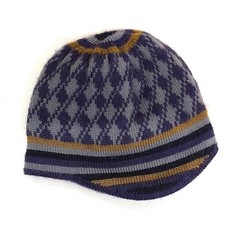 Patagonia Polar Cap Beanie Purple Grey Knit Warm  Unisex