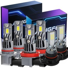 For Jeep Grand Cherokee 2011-2013 6500k Led Headlight Fog Light Bulbs Kit