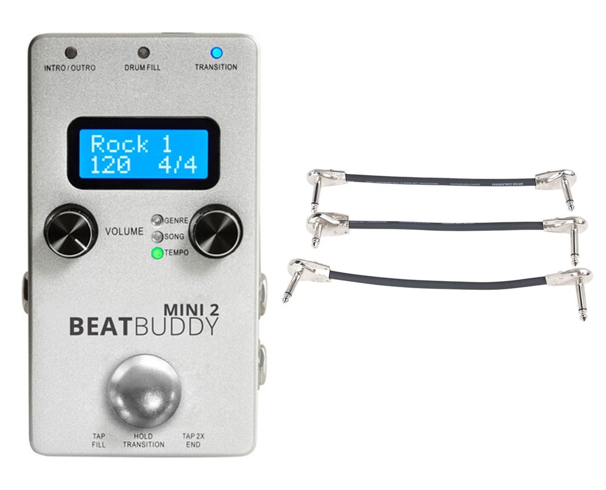 Beatbuddy Mini 2 Drum Pedal Us/Cn Model + Gator Patch Cable 3 Pack