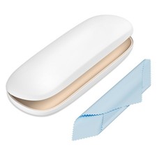 NPOOYI Eyeglasses Case, Hard Shell Protective Case for One Size, White