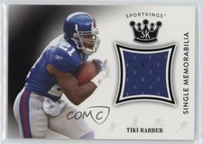 2018 Sage Sportkings Single Memorabilia Tiki Barber #SM-TB1 0x36