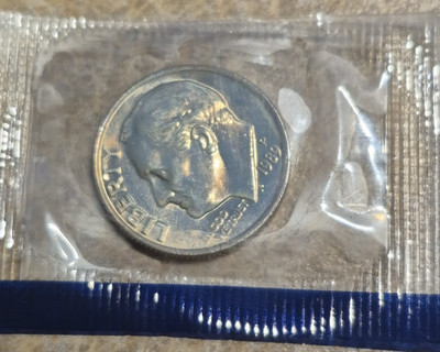 1989 P ROOSEVELT DIMES IN US MINT CELLO   BU UNCIRCULATED COIN