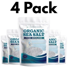 Celtic Sea Salt Fine Ground Mineral Rich 8oz Resealable Bag 4Pack Free Shipping