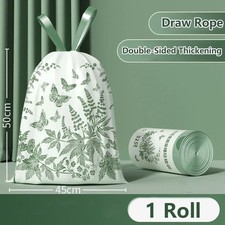 100PCS Drawstring Trash Bags Thick, Tear-Resistant, Mugwort Scented