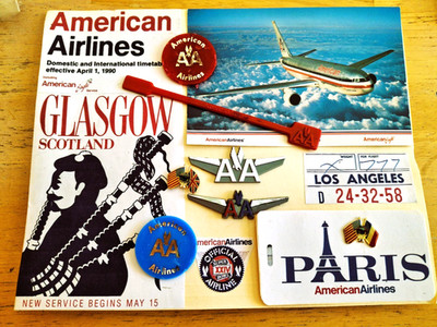 American Airlines Memories Collection Postcard Jr Wing Buttons   Fits 8x10 Frame