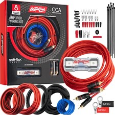 Install Link 8 AWG Gauge Car Amp Wiring Kit, for Car Audio (CCA)