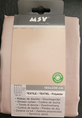 Duschvorhang 180 x 200 cm Polyester beige, lila oder grün MSV-spirella