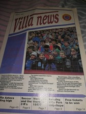 Villa News January 1991. Aston Villa Magazine 1991 In Good Condition