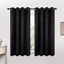 Joydeco Blackout Curtains 45" L - 2 Panels Thermal Insulated Room Darkening Drap