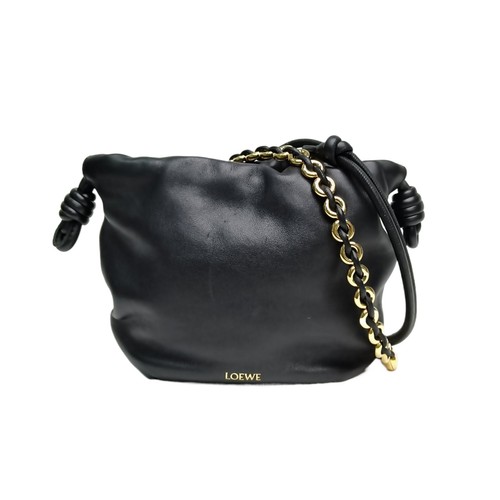 LOEWE  Flamenco purse Black Calfskin  Crossbody Bag