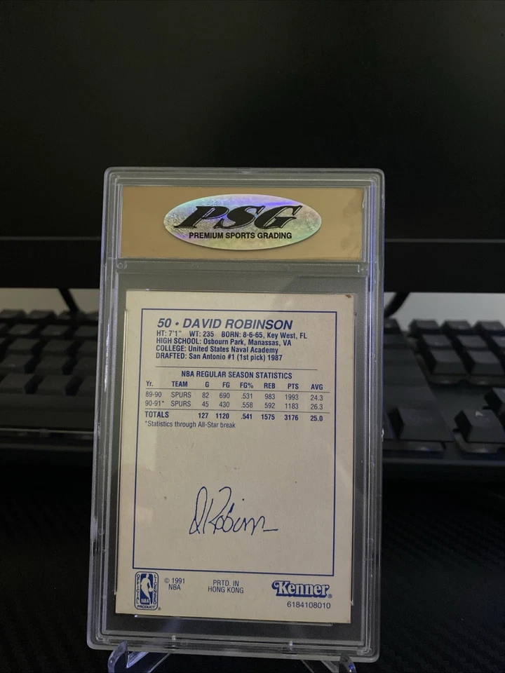 1991 年 David Robinson 首发阵容卡/分级 — 第 2/2 张图片