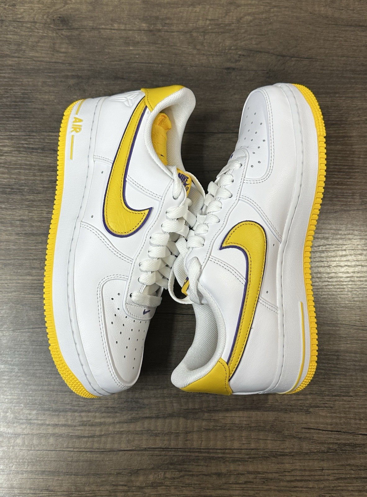 Nike Kobe Bryant x Air Force 1 Retro QS Low Lakers Home FZ1151-100 Men Size 11.5