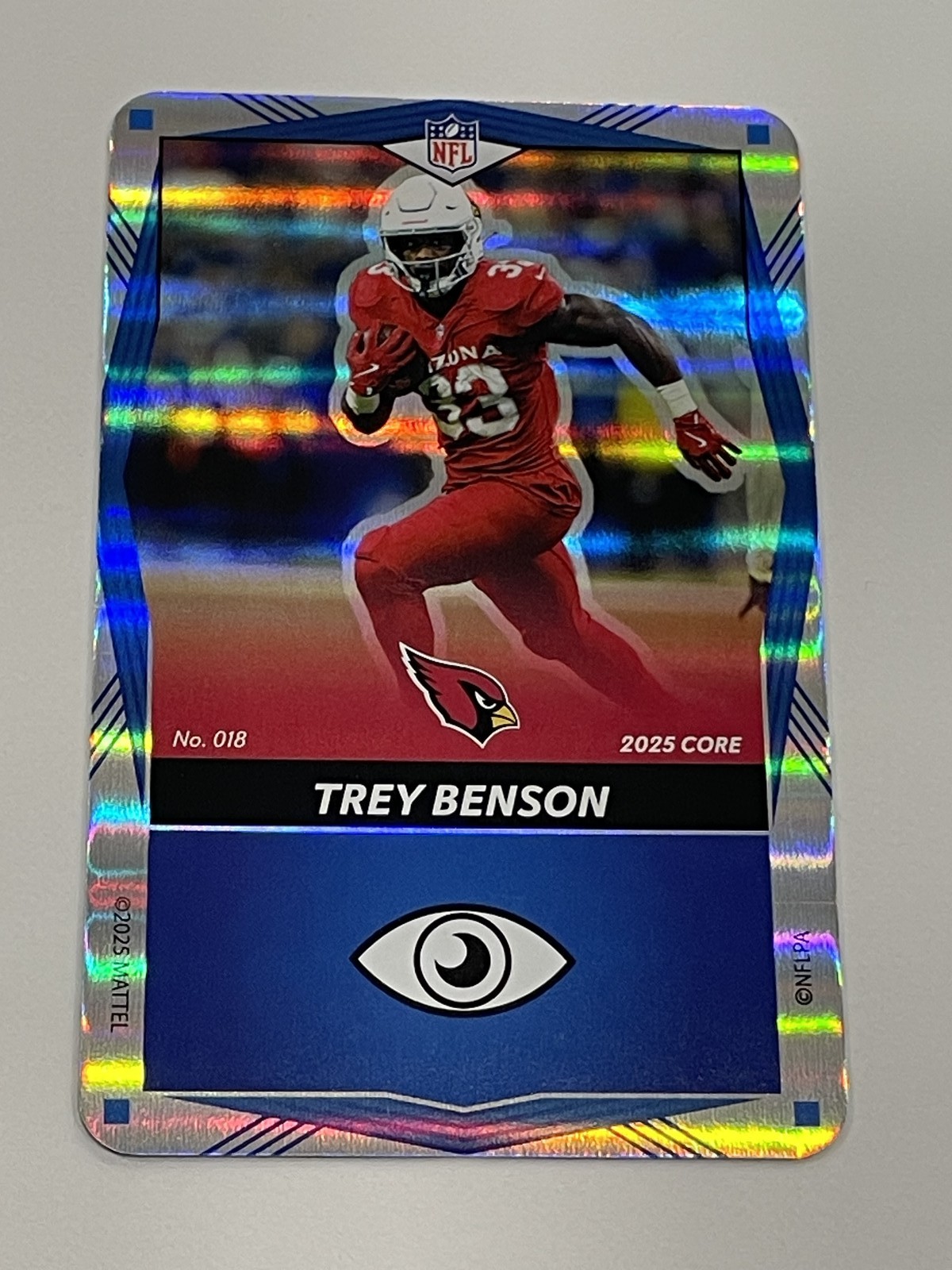 2025 UNO Elite Football Blue Foil #018 - Trey Benson - Arizona Cardinals