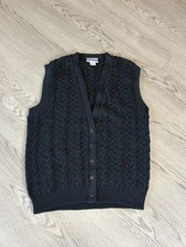 Vintage Pendleton Women  s Small Cable Knit Wool Sweater Vest USA Made