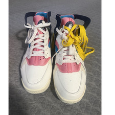 Talla 10 - Zapatilla deportiva alta Nike Air Flight Huarache blanca/rosa/azul/amarilla