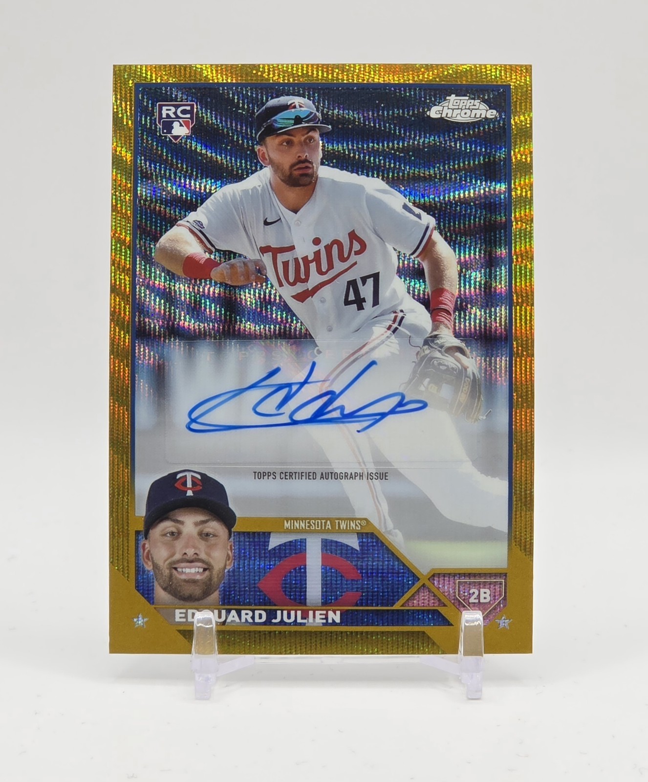 2023 Topps Chrome Update EDOUARD JULIEN Gold Wave RC Auto /50 #AC-EJU