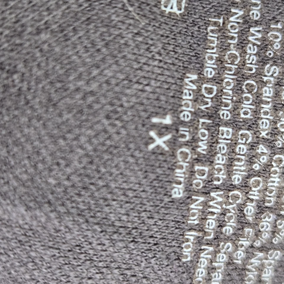 Breezies Women Bra 1X Gray T Shirt Wireless Knit Strap Adjustable - Image 4 of 4