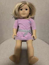 American Girl Blonde with Blue Eyes Truly Me #63 Doll W/ Pink Dress 