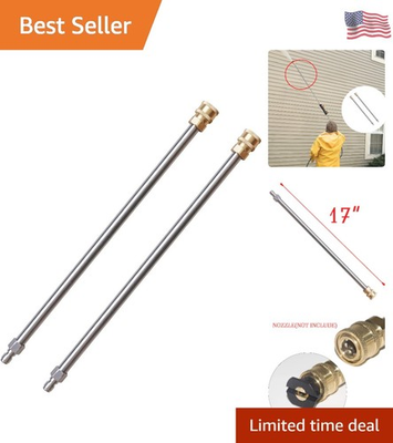 #ad #ad Pressure Washer Extension Wand 17 Inch Stainless Steel with 1 4quot; Quick Conne... $14.99