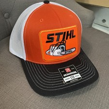 Vintage Stihl patch on Richardson 112 Snapback Trucker Hat Cap