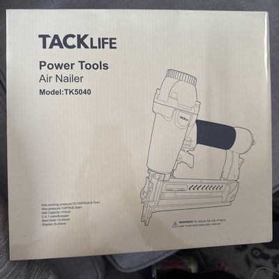 TackLife 2-In-1 Air Nailer & Stapler - TK5040 Power Tools NEW, sealed box 