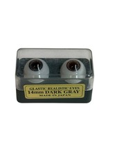 Glastic 14mm Doll Eyes Realistic Reborn Replacement DARK GRAY Grey Japan New