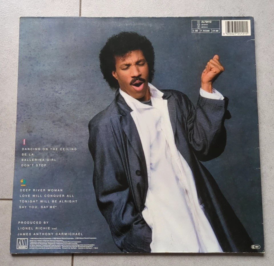 Lionel Richie   Dancing On The Ceiling   Vinyl LP Schallplatte 1986 EU OIS EX/EX - Bild 3 von 4