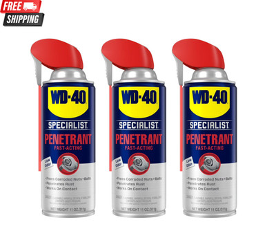 (3 pack) WD-40 Specialist Fast-Acting Penetrant Spray, 11 oz