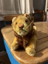 Vintage Steiff Lion Leo Posable Mohair Made In Germany Rare No Tag/ Button