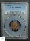 1931 S Lincoln Wheat Copper Cent 1C PCGS MS 64 BN