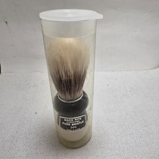 Vintage Made Rite 300 Shaving Brush Sterilized Pure Bristle w/ Tube Holder