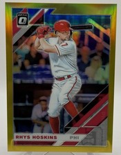 2019 Panini Donruss Optic Rhys Hoskins #104 Gold Prizm /10