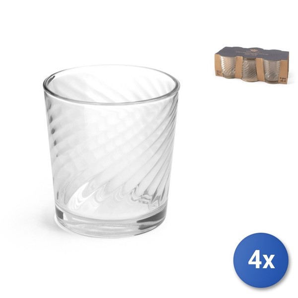 4X Royal Norfolk Packungen 6 GläSer Joy Aus Klarem Glas 26 Cl-image