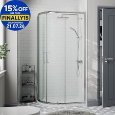 1000 x 800mm Left Hand Offset Quadrant Shower Enclosure Framed 8mm Safety Glass