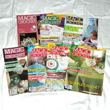Lot of 7 Vintage Magic Crochet Pattern Magazines No. 22, 40, 64, 73, 82, 85, 86