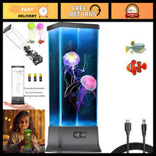 Electric Jellyfish Tank Lamp - Color Changing Mood Light for Kids  Adults, Home