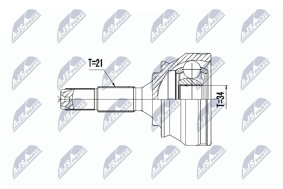 NTY CV Joint Drive Shaft Kit NPZ-PE-032 For Citroën Peugeot