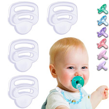 Silicone Pacifier Clip Adapter Ring for Philips Avent Soothies, 4 Pack 100 Food