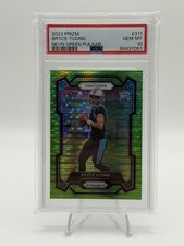2023 Panini Prizm Bryce Young (RC) NEON GREEN PULSAR PRIZM #311 PSA 10 Gem MINT