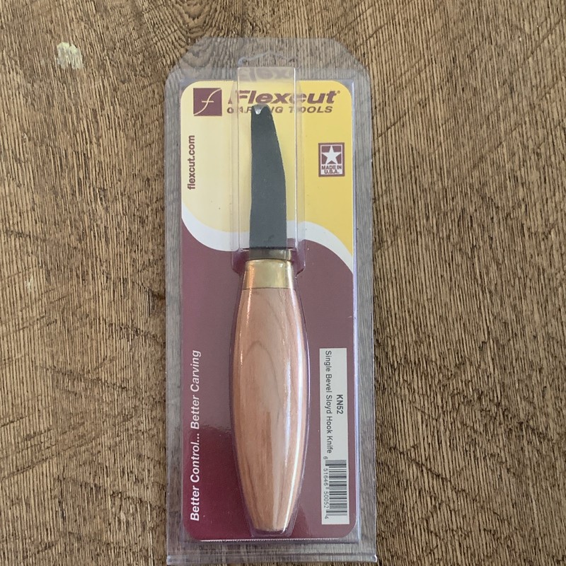 Flexcut KN52 Single Bevel Sloyd Hook Knife Wood Carving Tool