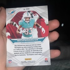 Panini Phoenix 2024 Malik Washington Rookie Miami Dolphins #222 NFL