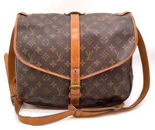 Auth Louis Vuitton Monogram Saumur 35 Shoulder Bag M42254 NS080645