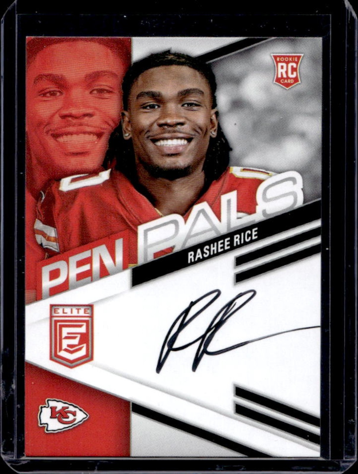 2023 Donruss Elite Rashee Rice Pen Pals RC Rookie Auto #PPRRI Chiefs